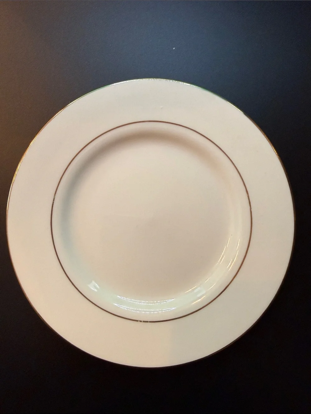 White and Gold Rim Ceramic Dessert plates - set of 8 Tableware